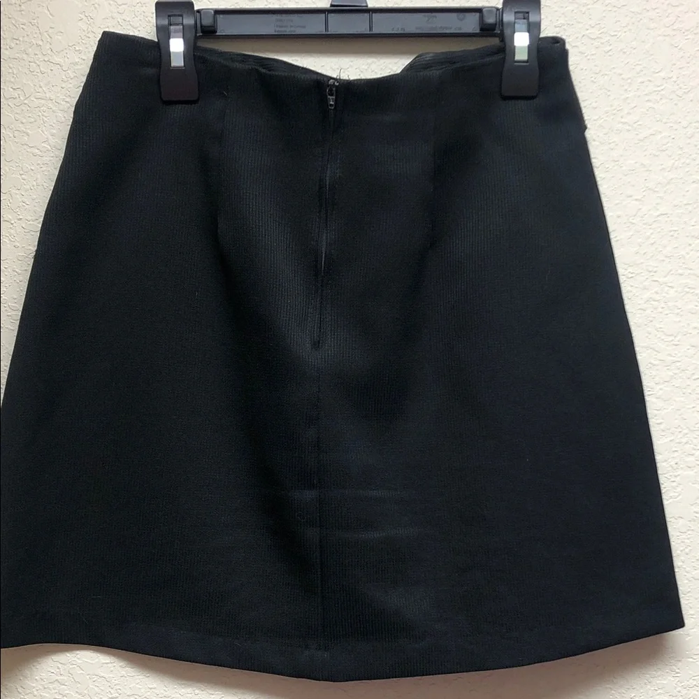 Tracy Evans Black Textured Belted Mini Skirt